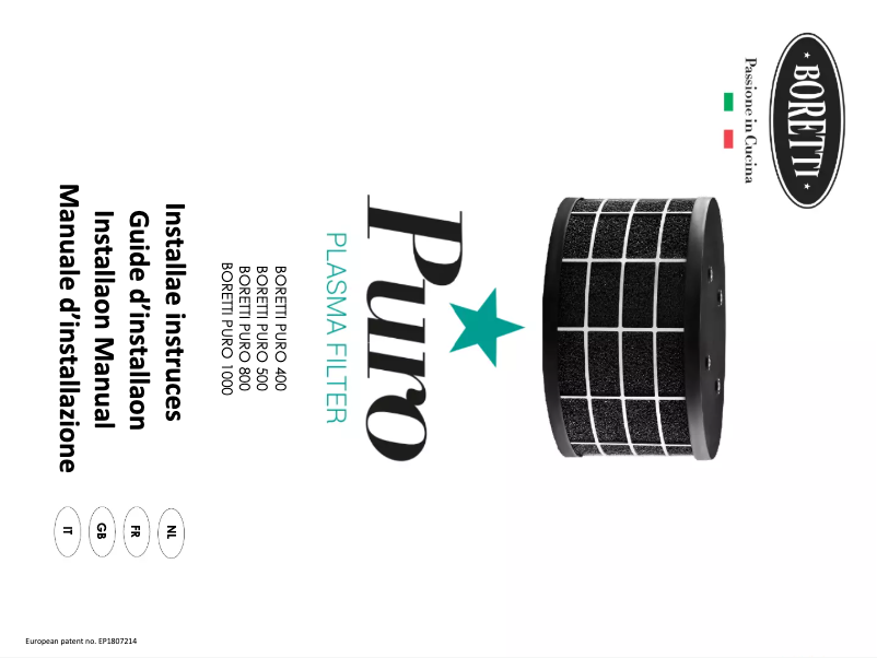 Page 1 de la notice Manuel utilisateur Boretti PURO 800