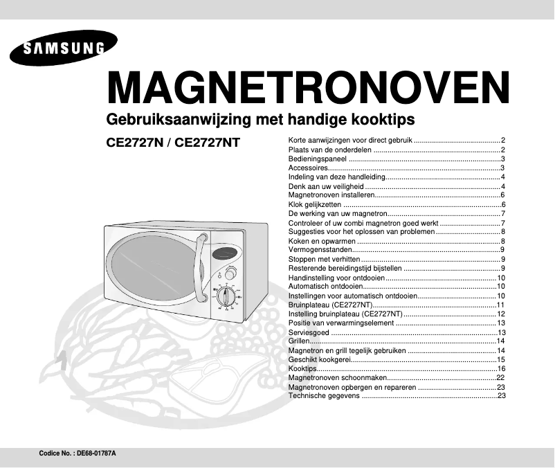 Page n°1 - Manuel utilisateur Samsung CE2727NT
