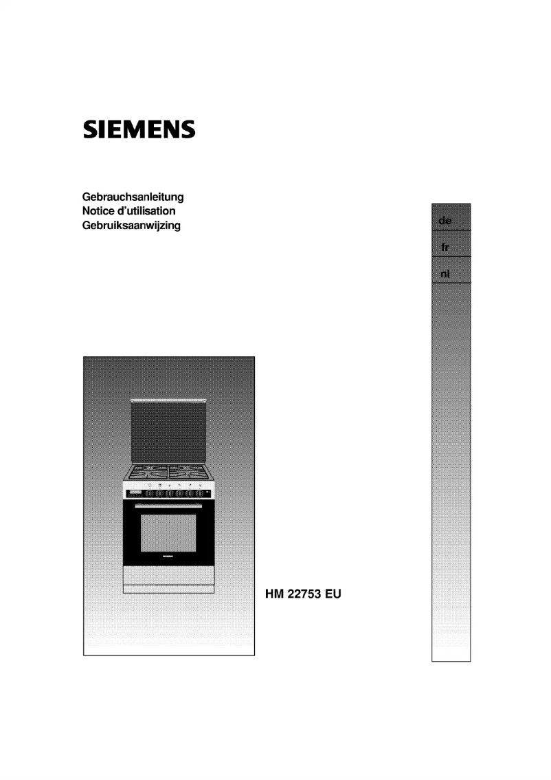 Page n°1 - Manuel utilisateur Siemens HM22753EU