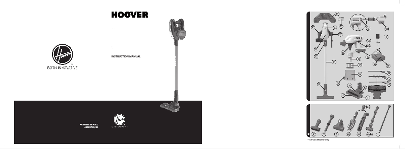 Page 1 of the manual User Manual Hoover H-Free HF18RH 001