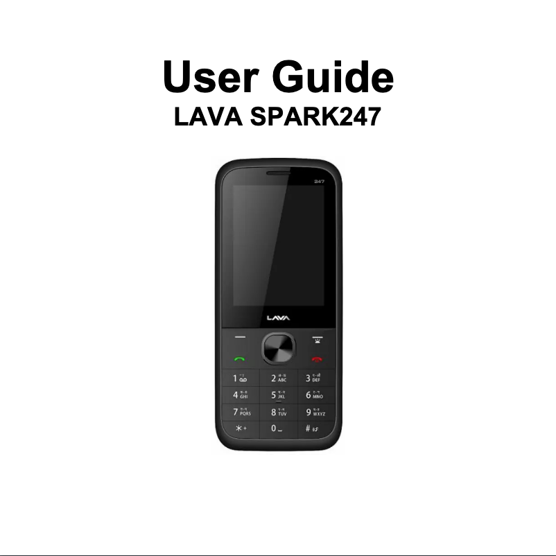 Page 1 de la notice Manuel utilisateur Lava Spark 247