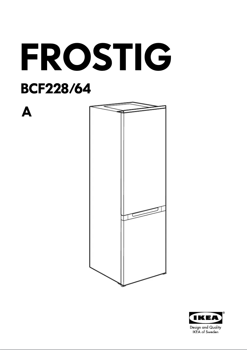 Page 1 de la notice Manuel utilisateur Ikea FROSTIG BCF228/64