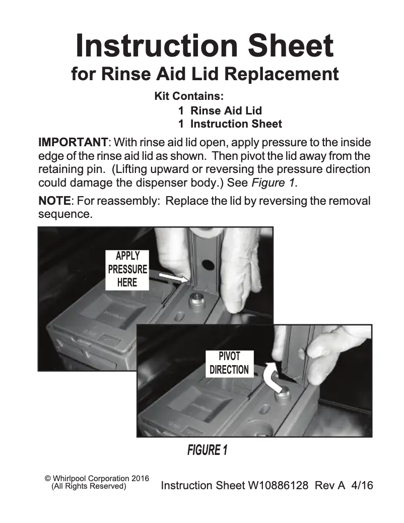 Page n°1 - Instructions / montage Whirlpool WDT970SAHZ