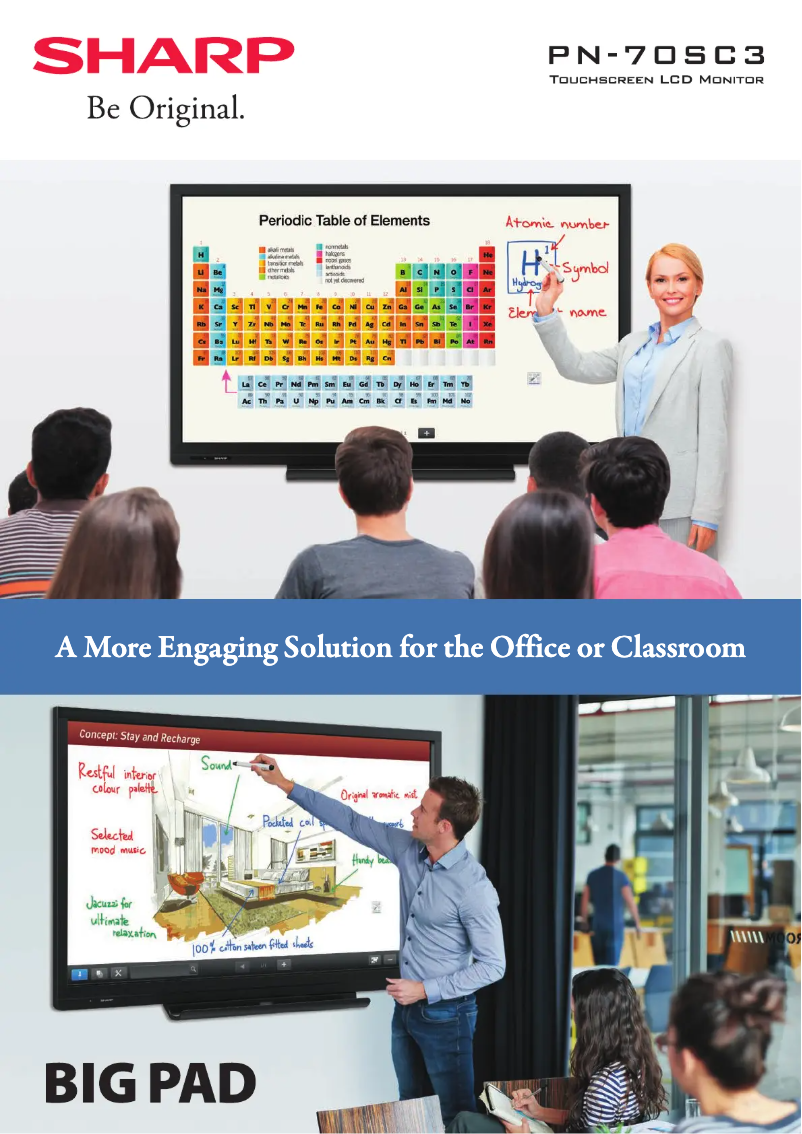 Page 1 de la notice Manuel utilisateur Sharp PN-70SC3