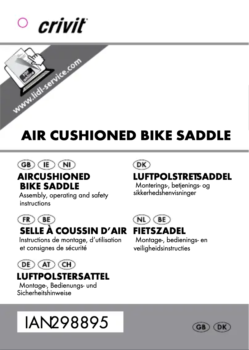 Page n°1 - Manuel utilisateur Crivit IAN 298895
