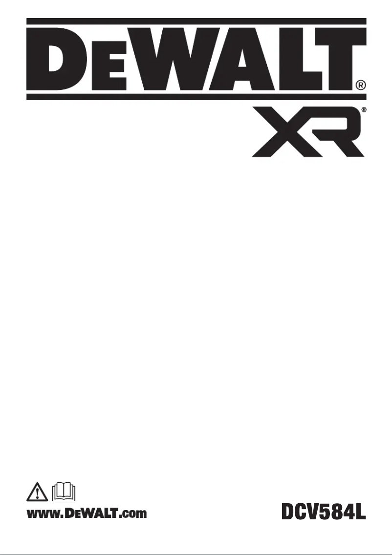 Page 1 de la notice Manuel utilisateur DeWalt DCV584L