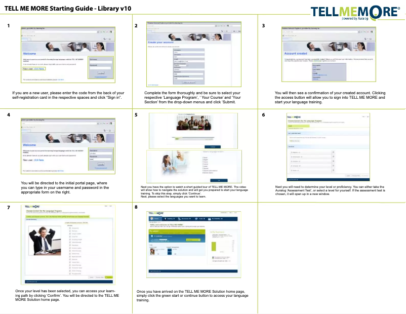 Page n°1 - Manuel utilisateur Auralog Tell me More Library 10.0