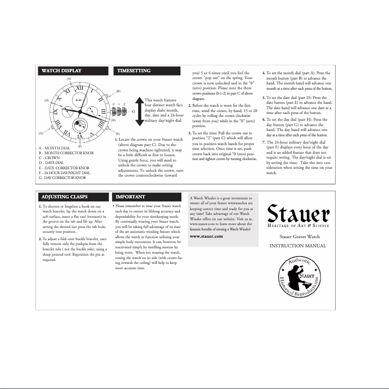 Page n°1 - Manuel utilisateur Stauer 17453