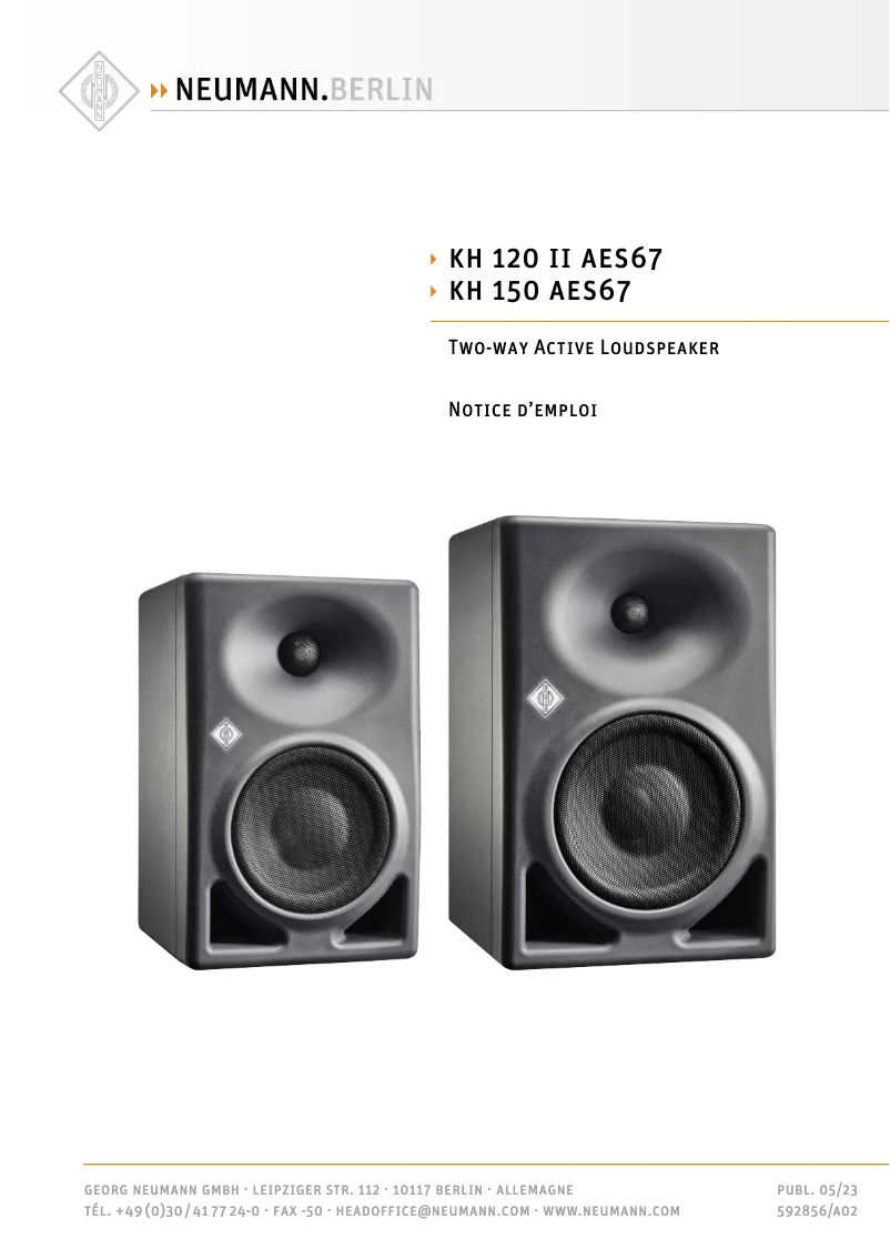 Page n°1 - Manuel utilisateur Neumann M 150 Tube