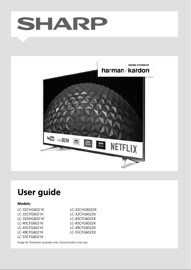 Page 1 de la notice Manuel utilisateur Sharp LC-55CFG6021K