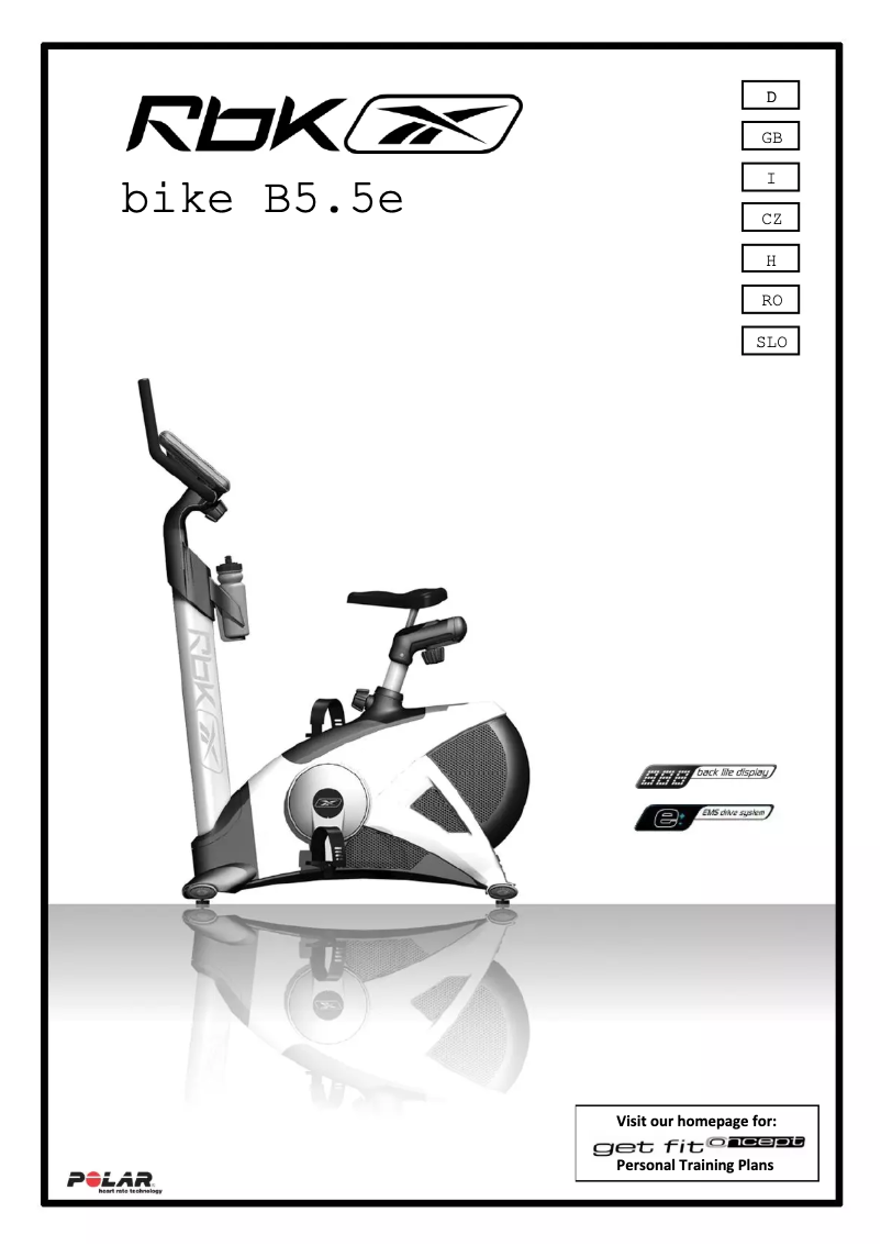 Page n°1 - Manuel utilisateur Reebok B5.5e