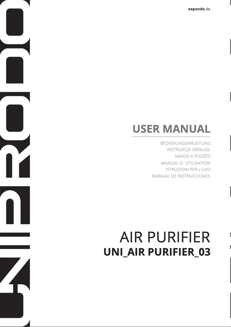 Image de la première page du manuel de l'appareil UNI_AIR PURIFIER_03