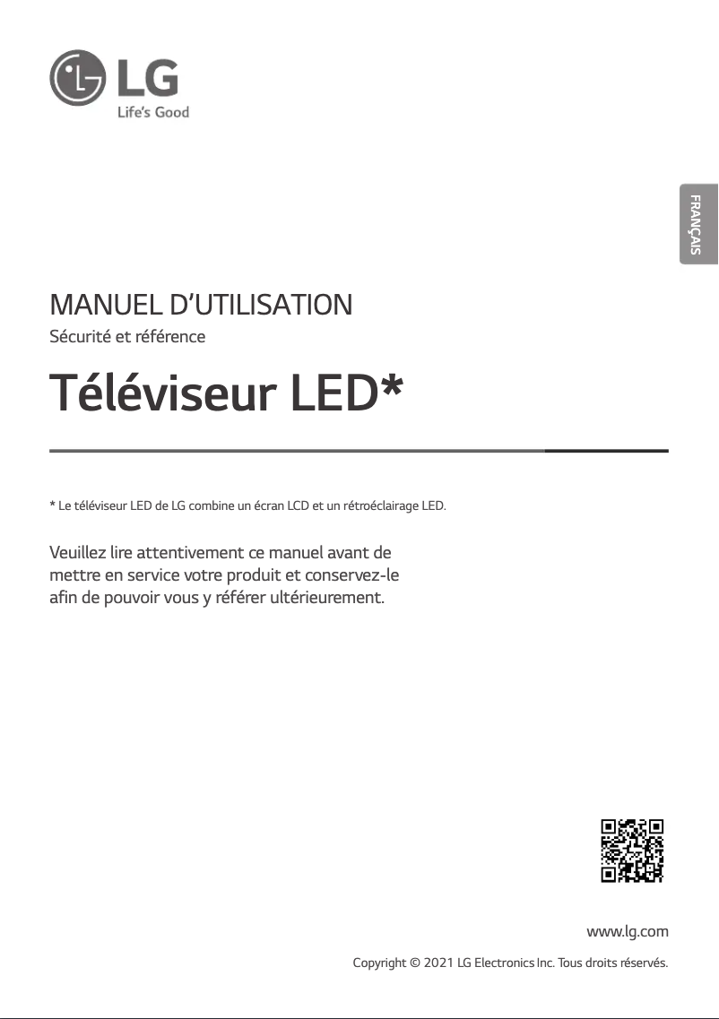 Page n°1 - Manuel utilisateur LG 86QNED99VPA