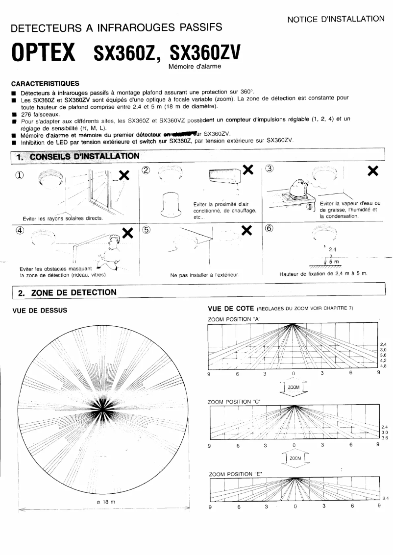 Image de la première page du manuel de l'appareil SX-360Z