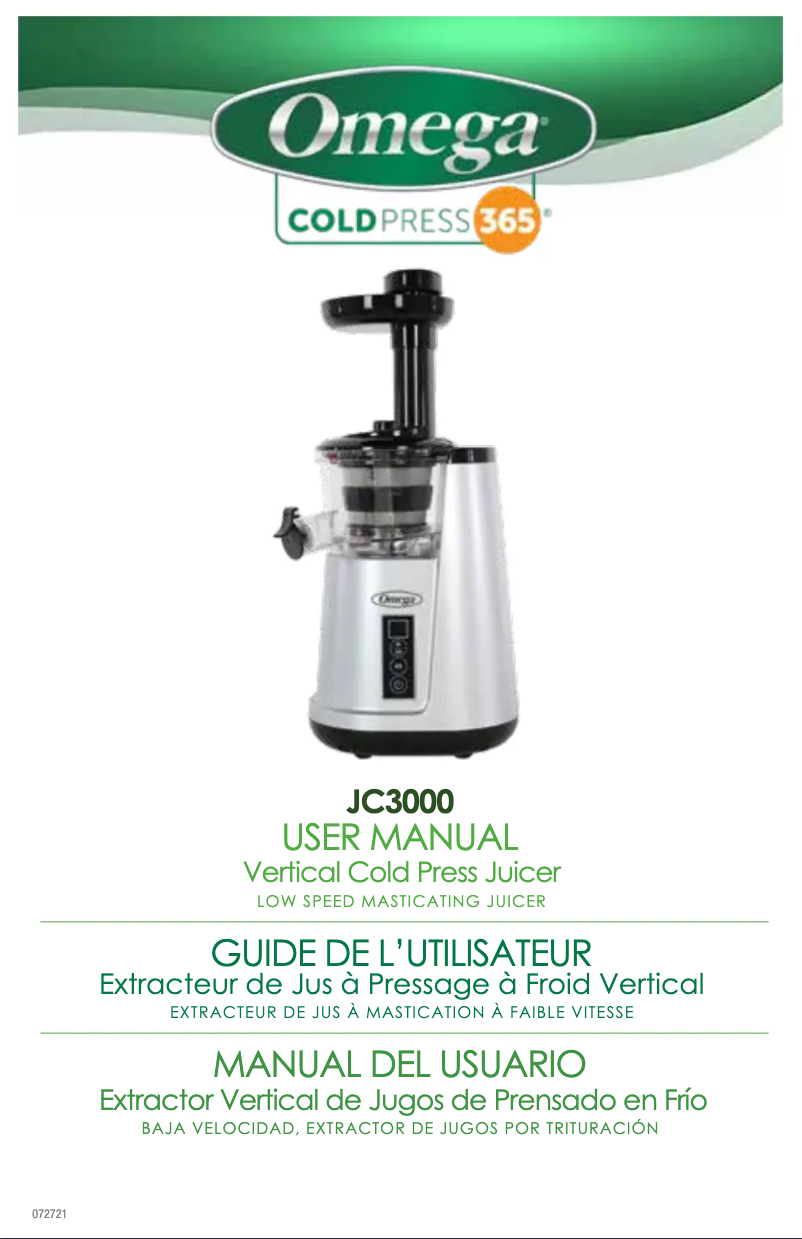 Image de la première page du manuel de l'appareil JC3000