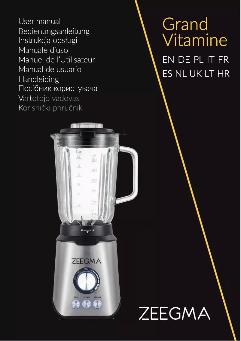 Page n°1 - Manuel utilisateur Zeegma Grand Vitamine