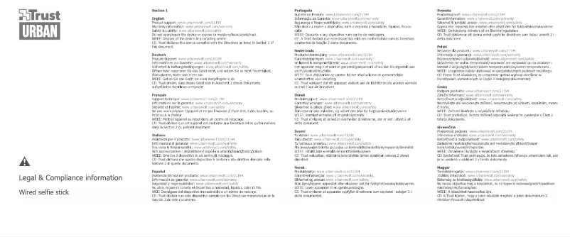 Page 1 de la notice Manuel utilisateur Trust 21195