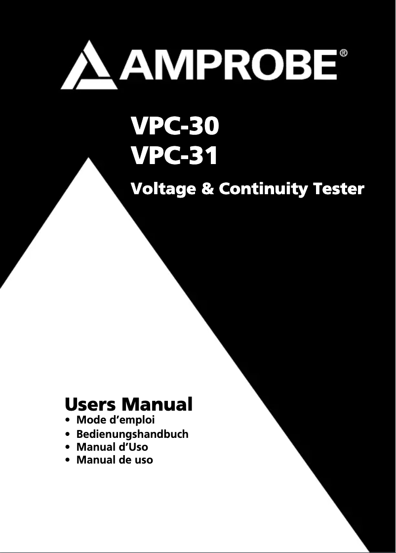 Imagen de la primera página del manual del dispositivo VPC-30