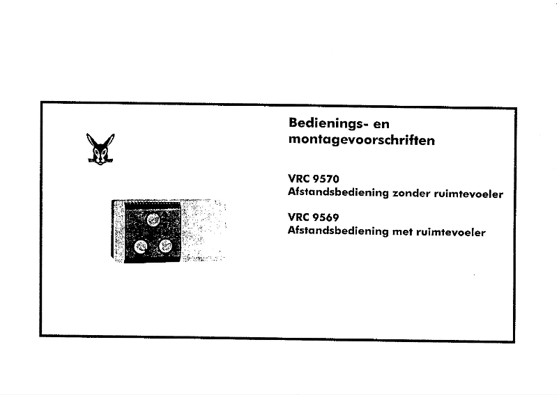 Image de la première page du manuel de l'appareil VRC 9569