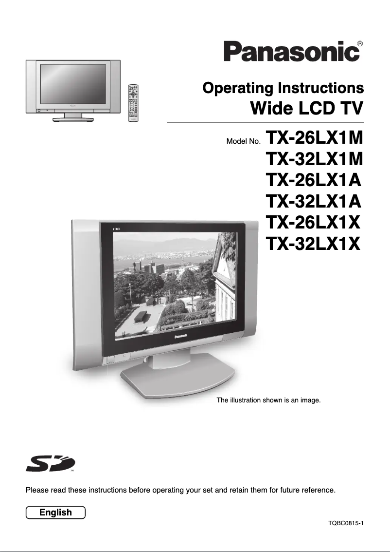 Page 1 de la notice Manuel utilisateur Panasonic Viera TX-32LX1M