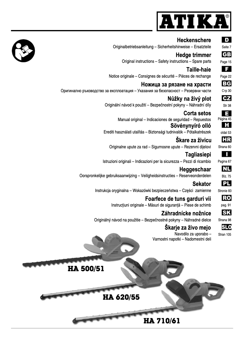 Image de la première page du manuel de l'appareil HA 500/51