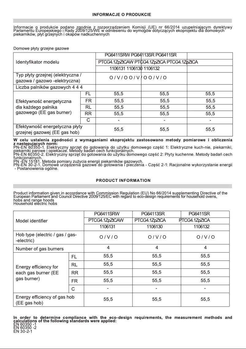 Image de la première page du manuel de l'appareil PG64113SR