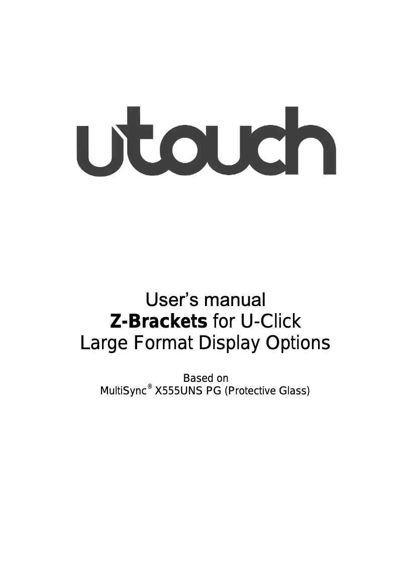 Page 1 de la notice Manuel utilisateur NEC MTS-55P-VERT