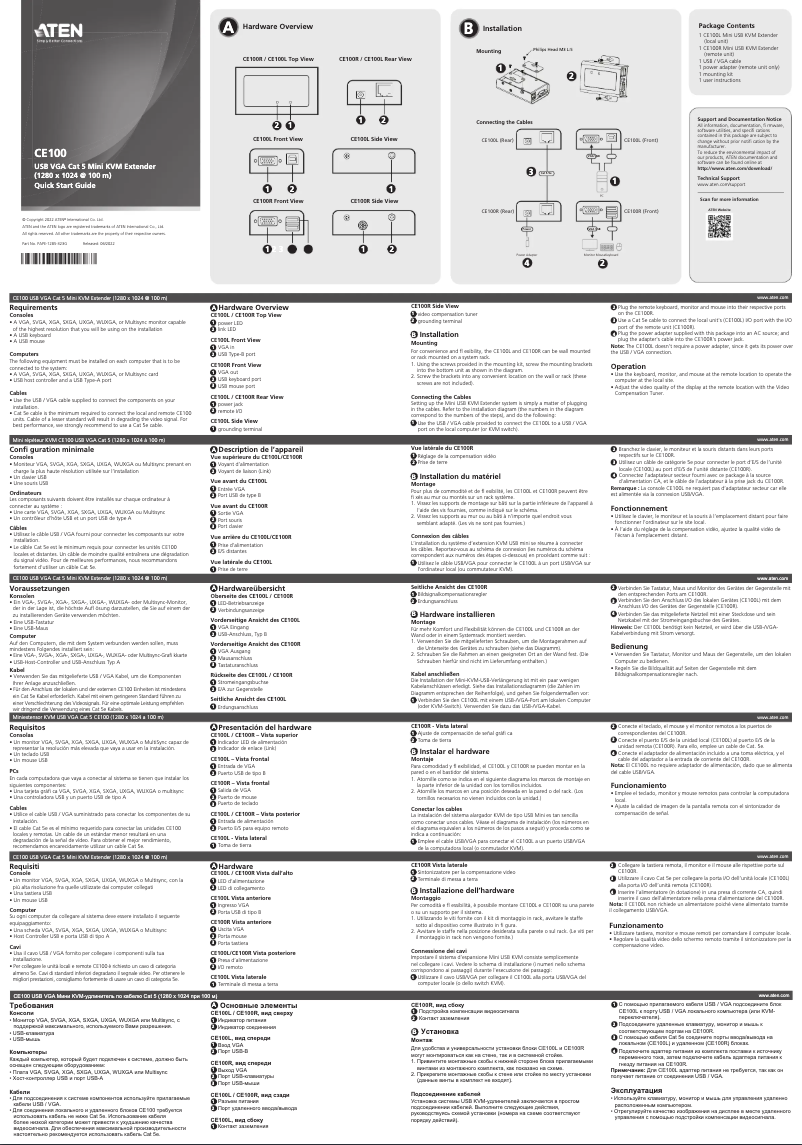 Image de la première page du manuel de l'appareil CE100