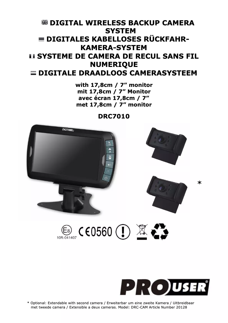 Image de la première page du manuel de l'appareil DRC7010