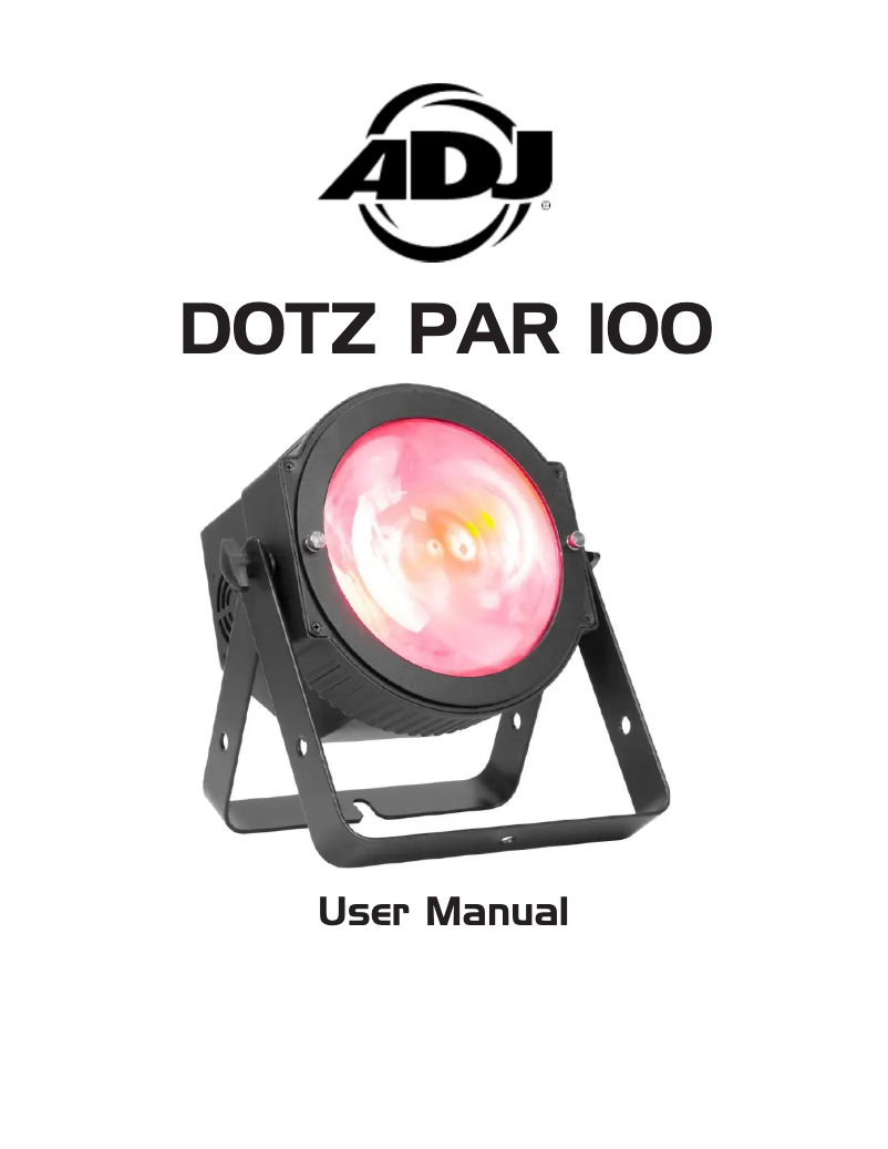 Page 1 de la notice Manuel utilisateur Adj Dotz Par 100