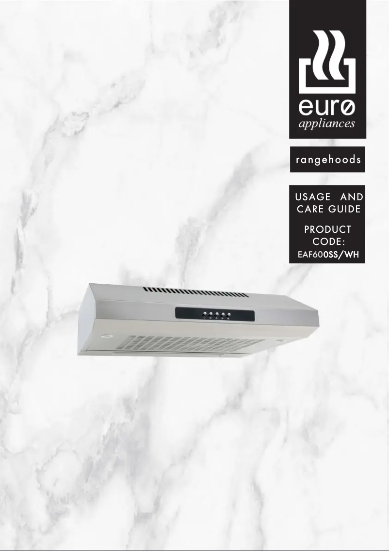 Page n°1 - Manuel utilisateur Euro Appliances EAF600SS