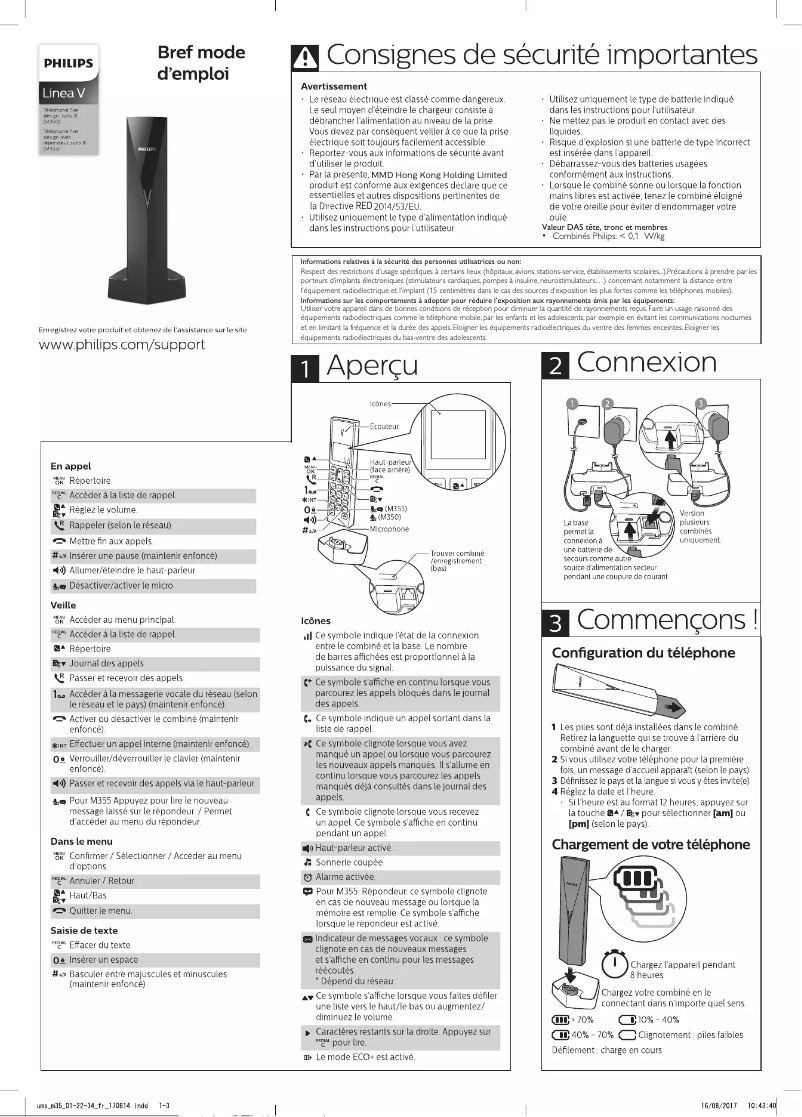 First page image of the manual for M3501R