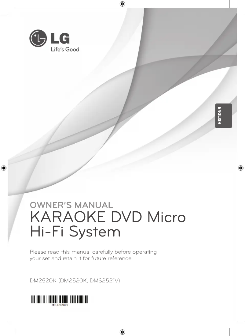 Page 1 de la notice Manuel utilisateur LG DM2520K
