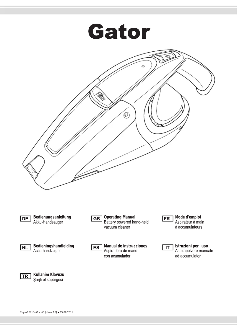 Página 1 del manual Manual de usuario Dirt Devil Gator 9.6V