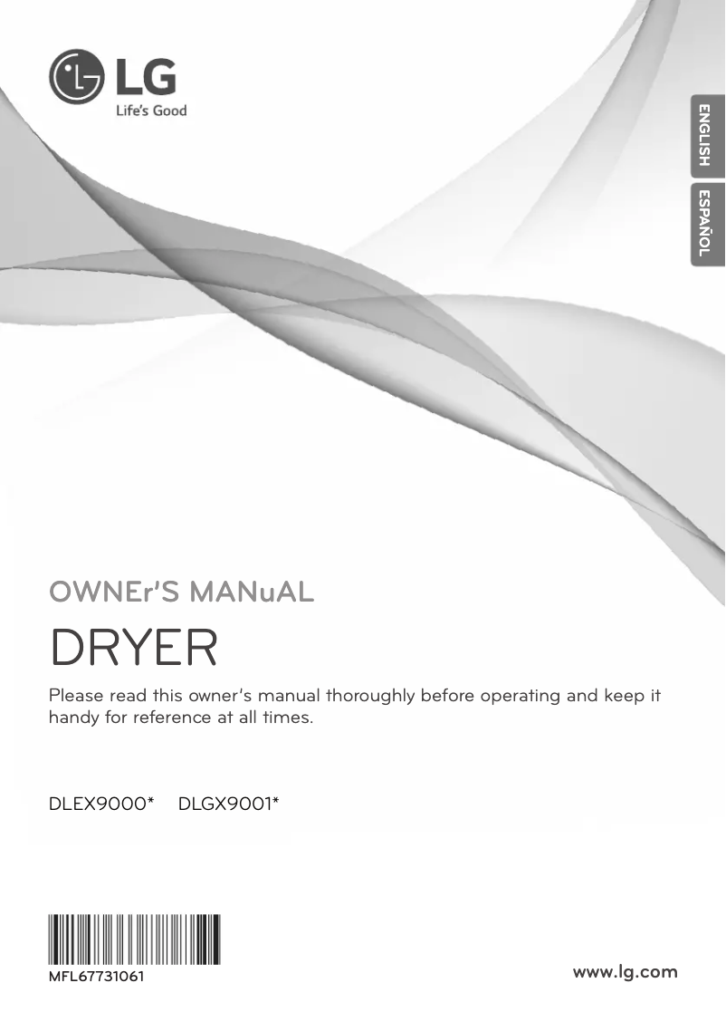 Page n°1 - Manuel utilisateur LG DLEX9000