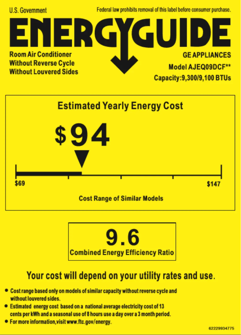 Image de la première page du manuel de l'appareil AJEQ09DCF