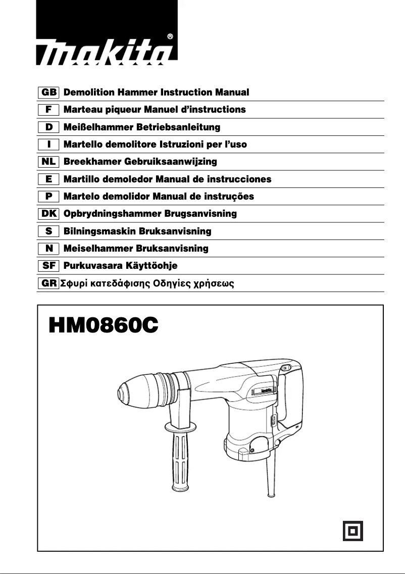 Page 1 de la notice Manuel utilisateur Makita HM0860C