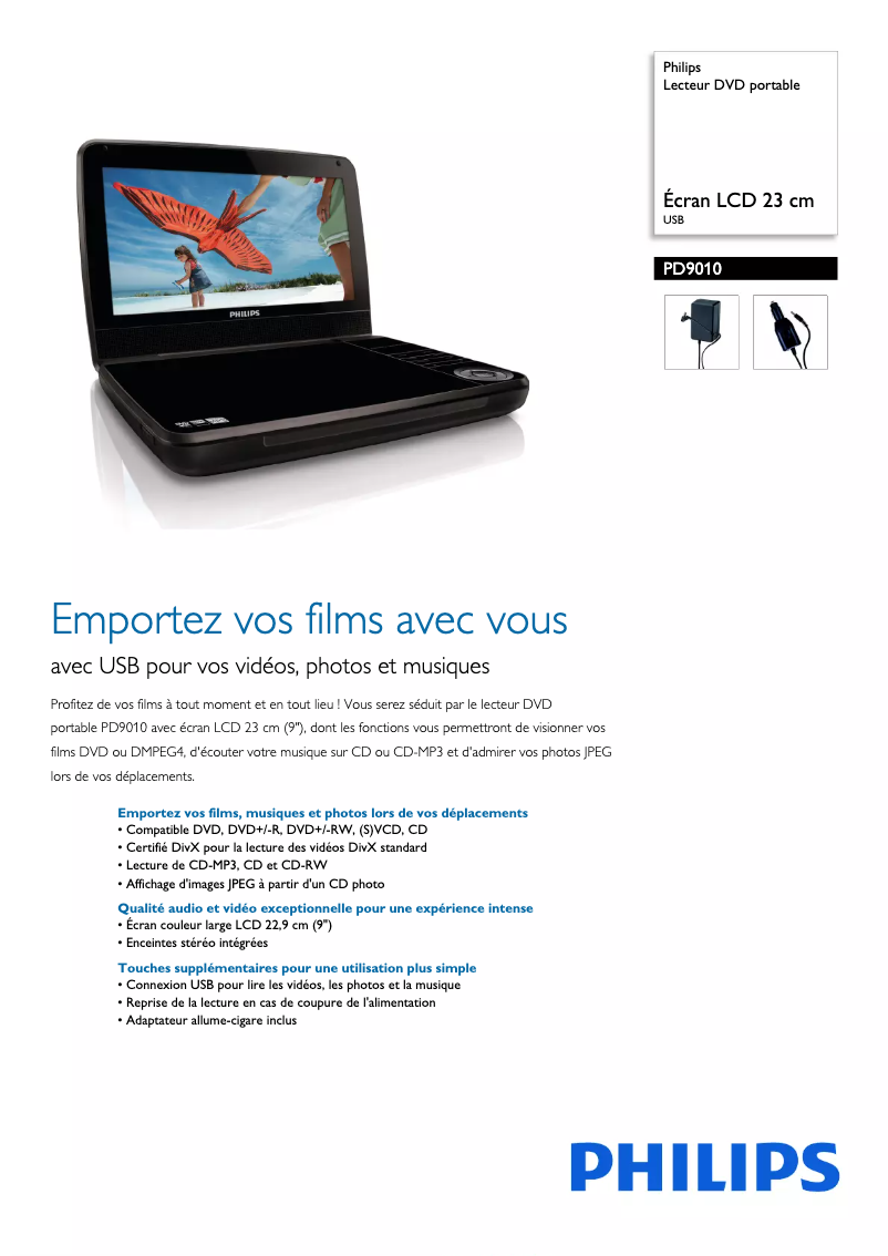 Image de la première page du manuel de l'appareil PD9010