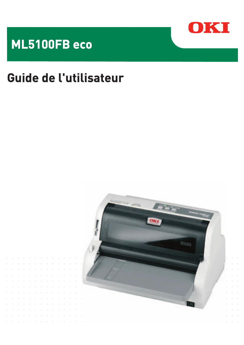 Page n°1 - Manuel utilisateur OKI ML5100FB eco