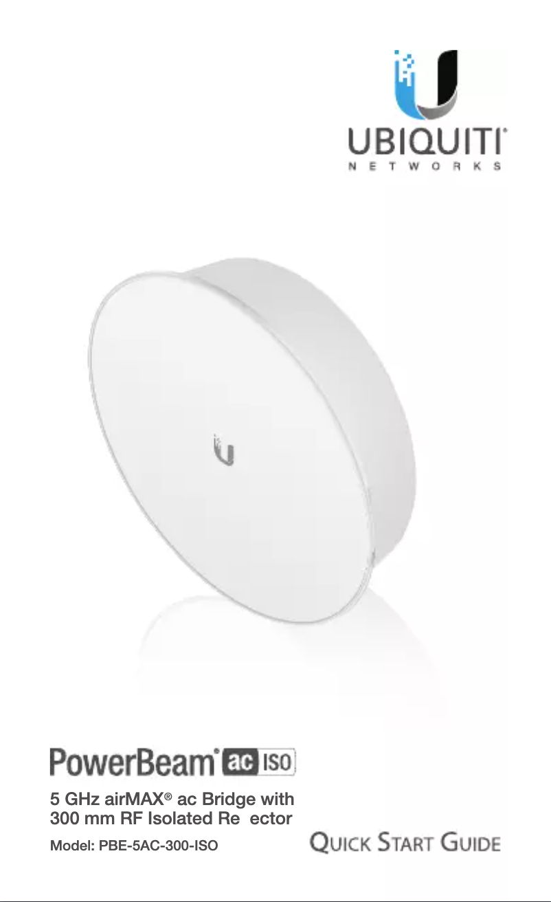 Page 1 de la notice Manuel utilisateur Ubiquiti Networks PowerBeam AC ISO PBE-5AC-300-ISO