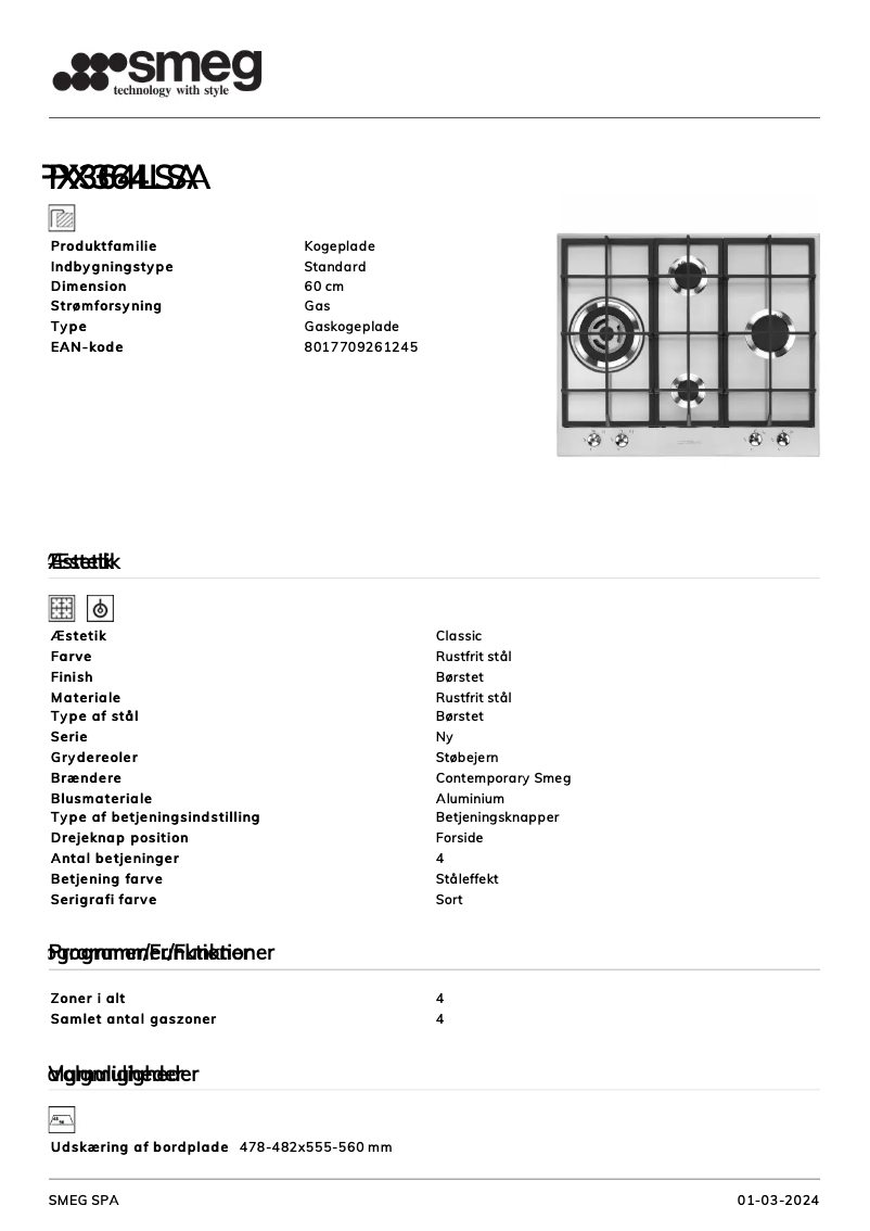 Image de la première page du manuel de l'appareil PX364LSA