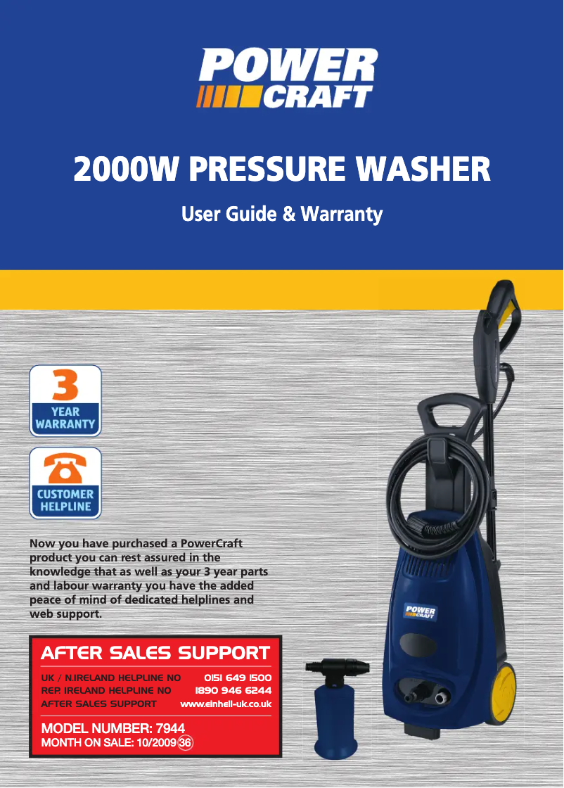 Page n°1 - Manuel utilisateur Power Craft PCPW-135