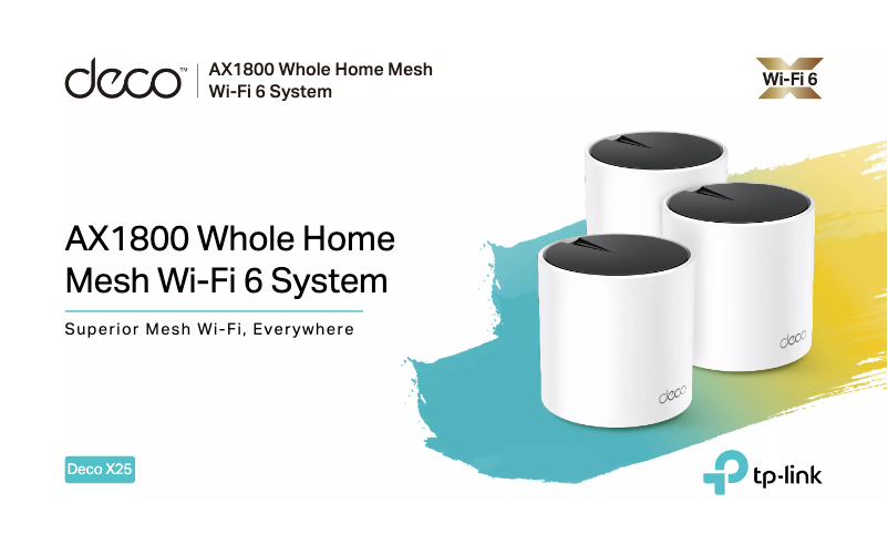 Page 1 de la notice Fiche technique TP-Link Deco X25