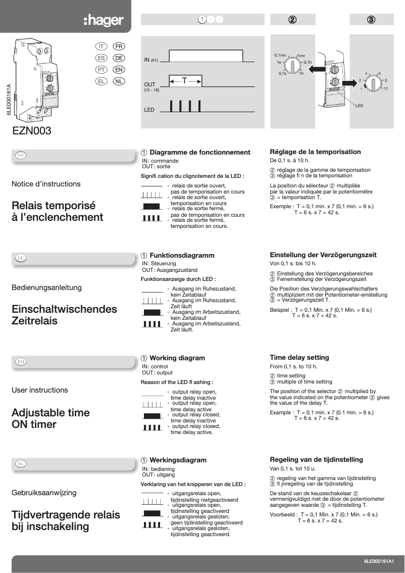 Image de la première page du manuel de l'appareil EZN003