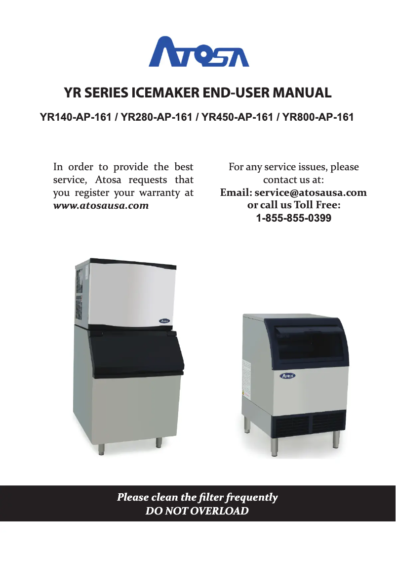 Page n°1 - Manuel utilisateur Atosa YR800-AP-261
