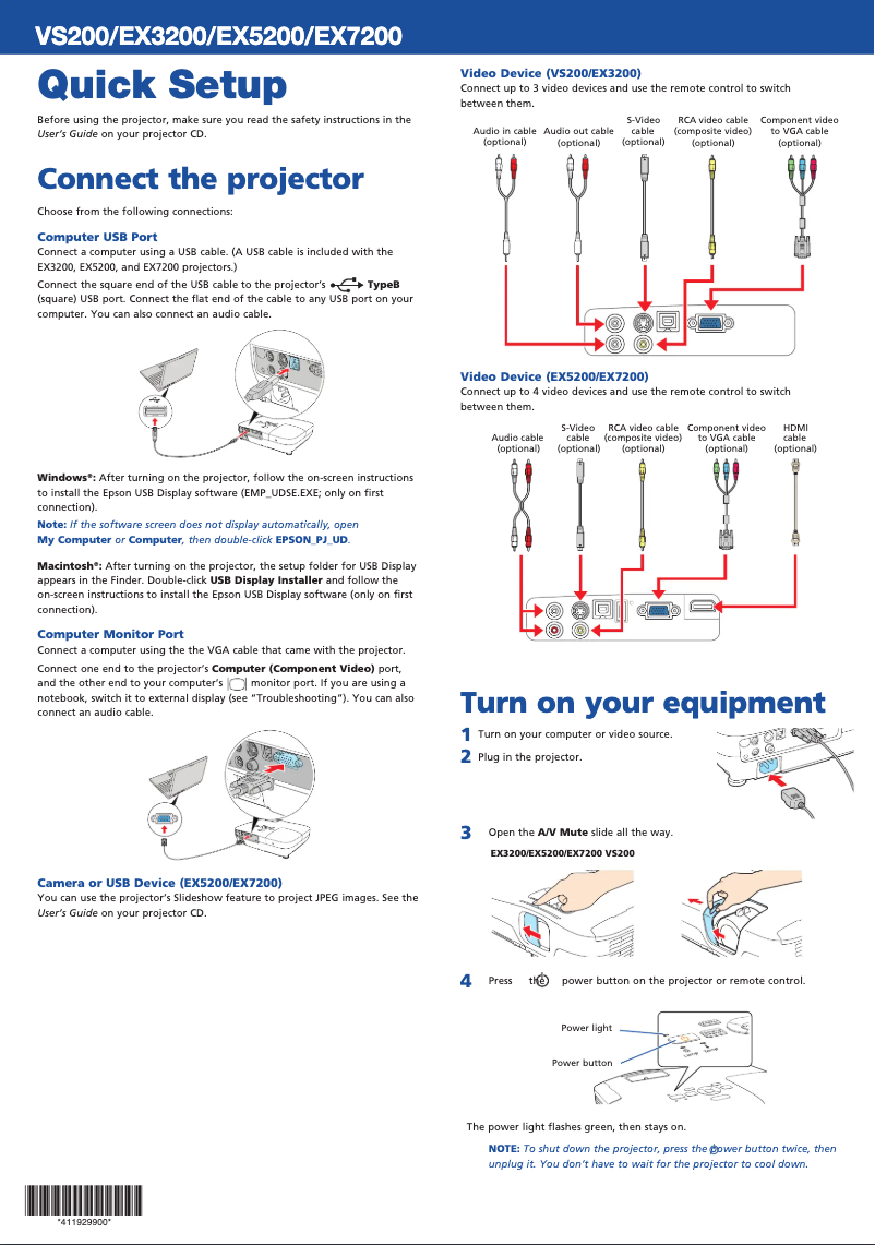 Image de la première page du manuel de l'appareil EX3200