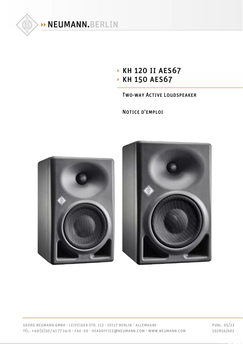 Page n°1 - Manuel utilisateur Neumann LH 29