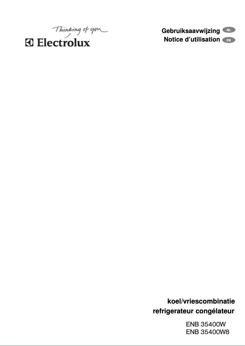Page 1 de la notice Manuel utilisateur Electrolux ENB 35400 W8