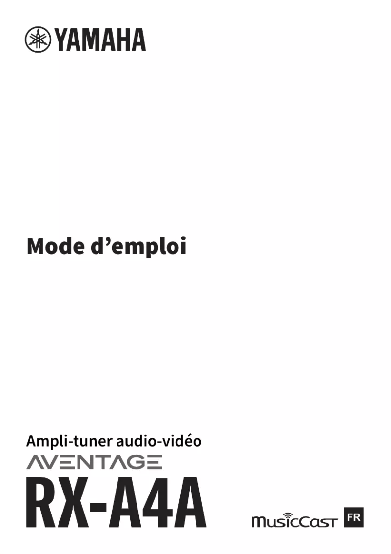 Image de la première page du manuel de l'appareil MusicCast Aventage RX-A4A
