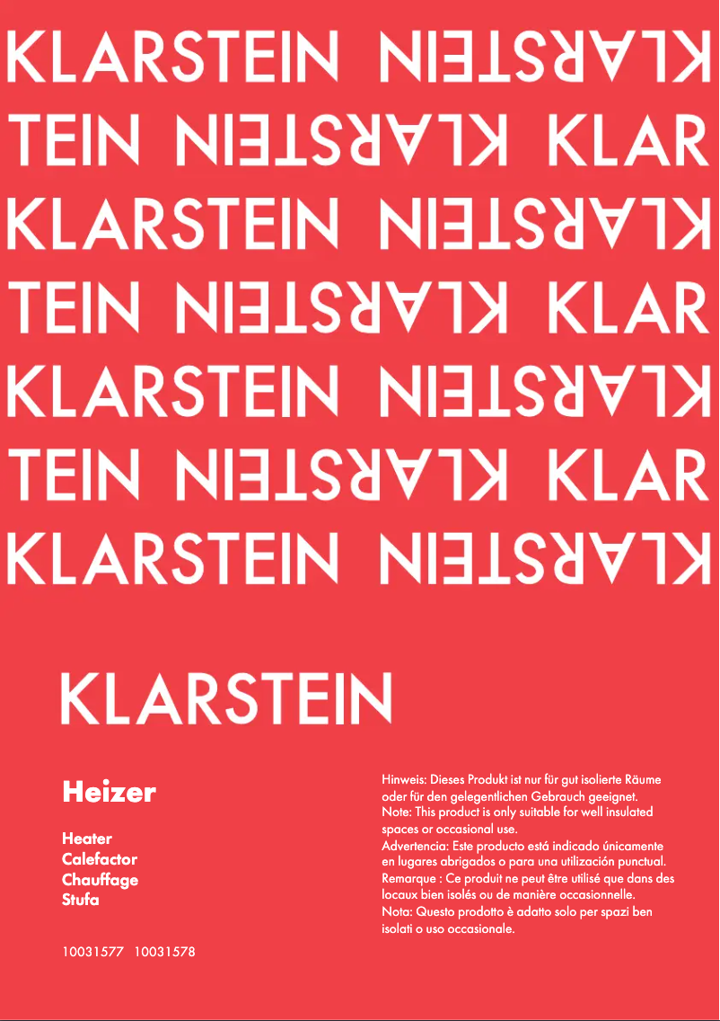 Image de la première page du manuel de l'appareil 10031578